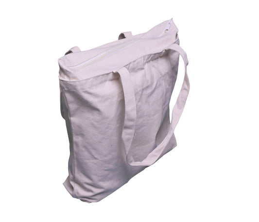 Canvas Holdall Bag with Zip Fastener, 45 × 34 × 8 cm