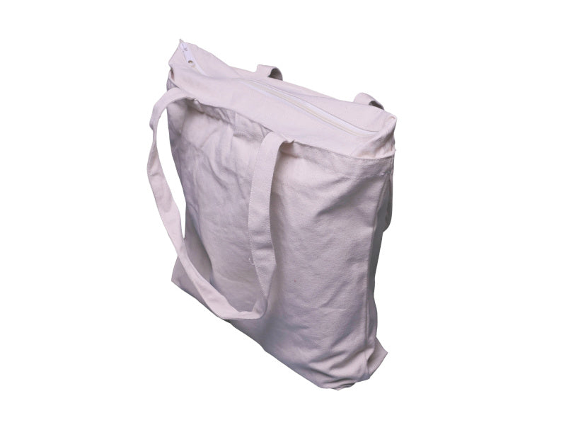 Canvas Holdall Bag with Zip Fastener, 45 × 34 × 8 cm