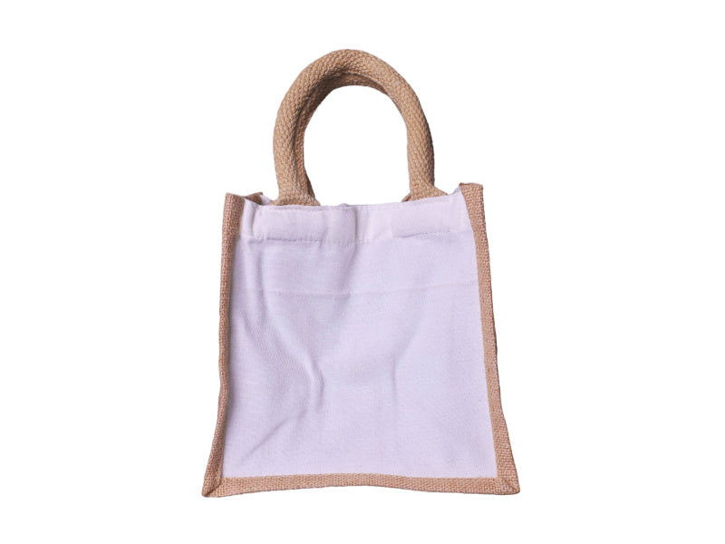 Canvas / Jute Tote Bag, Small 22 × 21 × 15 cm